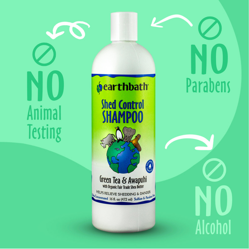 Dog & Cat Shampoo - Shed Control (Green Tea & Awapuhi) - 16 fl oz