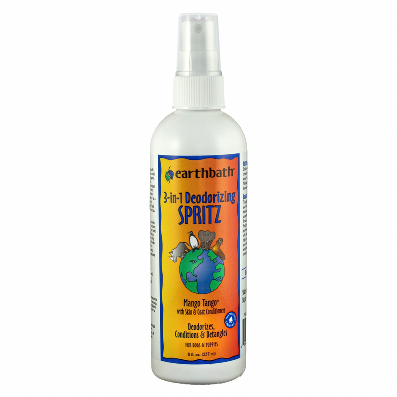 Dog Grooming Spray, 3-in-1 Deodorizing Spritz (Mango Tango), 8 fl oz