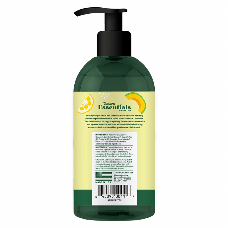 Dog Shampoo - ESSENTIALS - Yuzu Oil Moisturizing - 16 fl oz