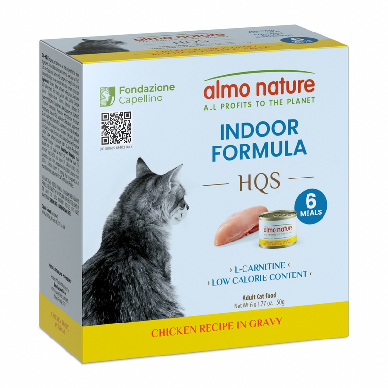 Canned Cat Food - Supportive Formulas HQS - Indoor Formula - Chicken Recipe in Gravy - Adult