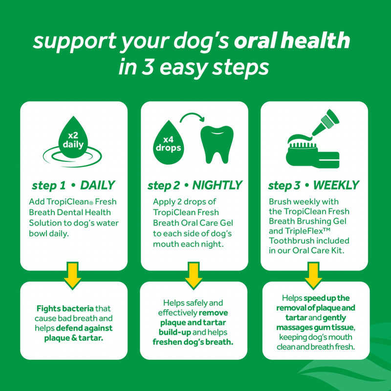 Dog Dental Health - FRESH BREATH - Oral Care Kit - Puppy