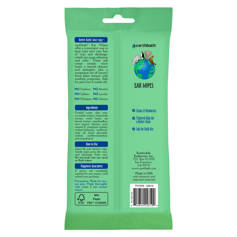 Dog & Cat Grooming Wipes - Ear Wipes - 30 ct