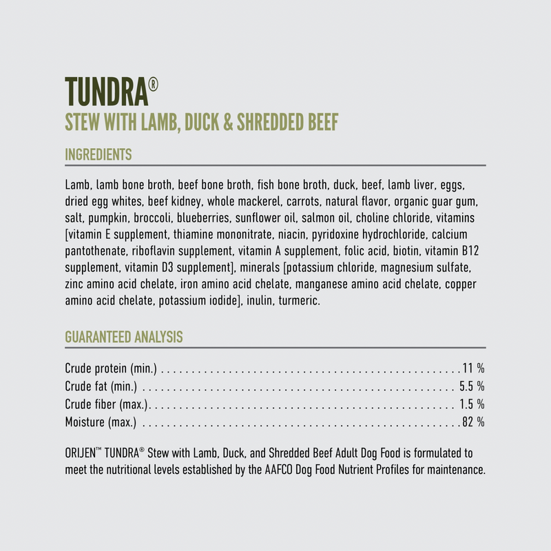 Canned Dog Food - Tundra Stew - Adult - 363 g