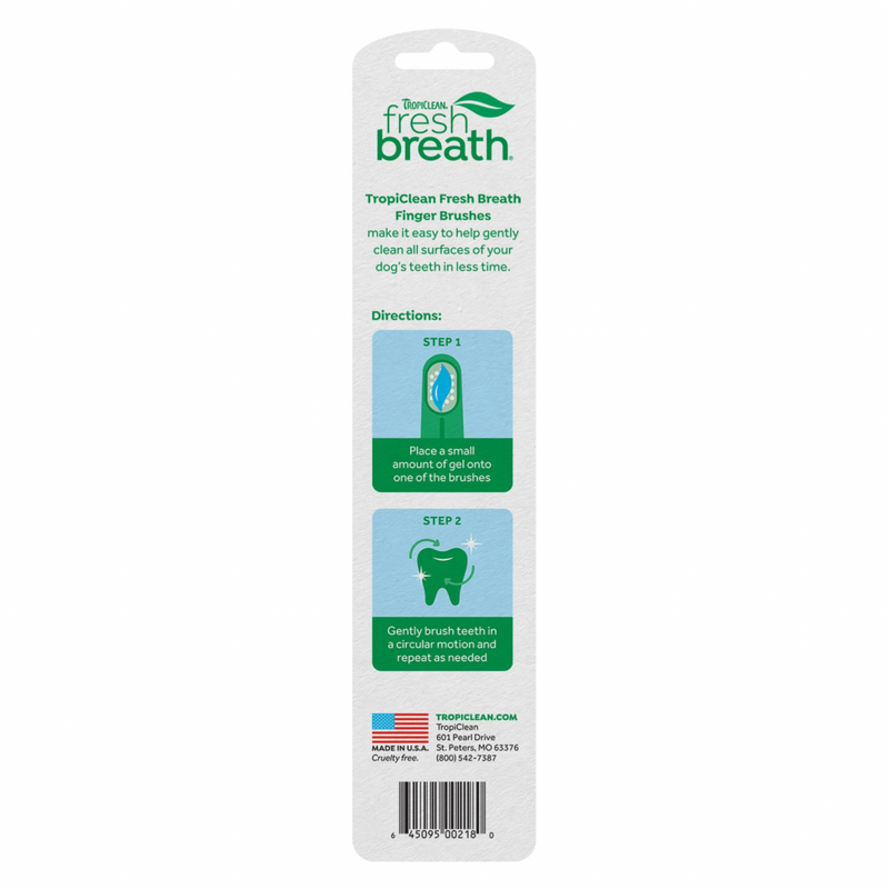 Dog Dental Health - FRESH BREATH - Finger Brushes - 2 pc