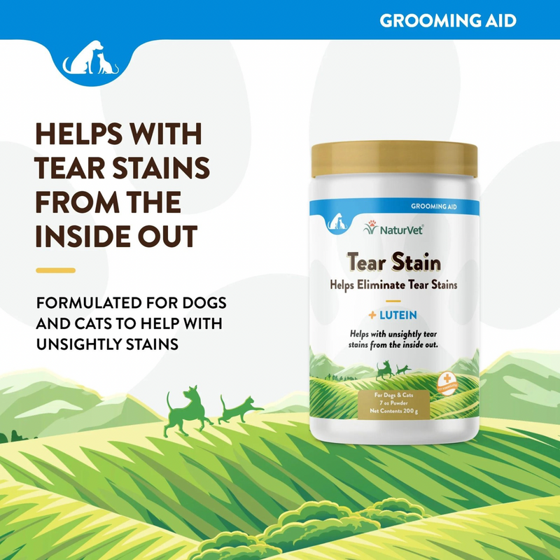 Dog & Cat Supplement - Tear Stain - Helps Eliminate Tear Stains + Lutein - 7 oz powder