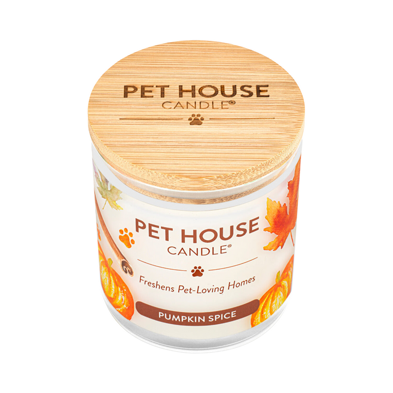 Pet House - Bougie de cire de soja 100% naturelle - Pumpkin Spice - Grand 8,5 oz