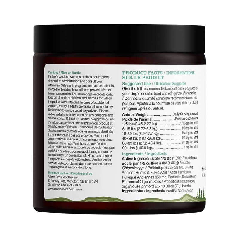 Dog & Cat Supplement - Soil & Sea - Primordial Pre & Probiotics