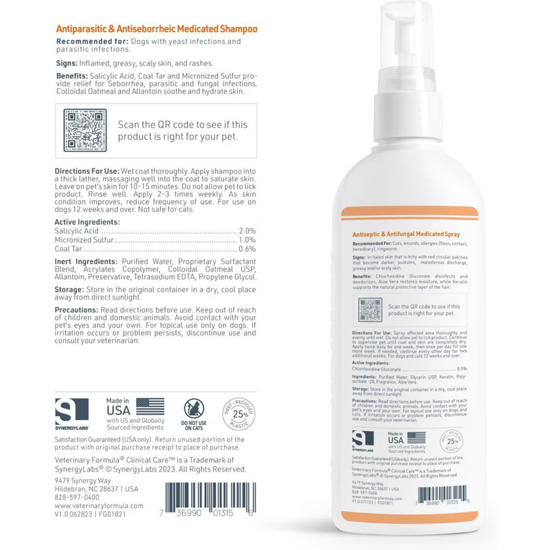 Antiseptic & Antifungal Spray For Dogs & Cats - 8 fl oz