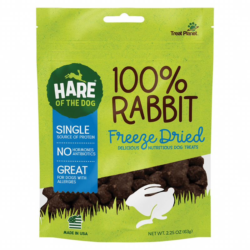 Freeze Dried Dog Treat - 100% Rabbit - 2.25 oz