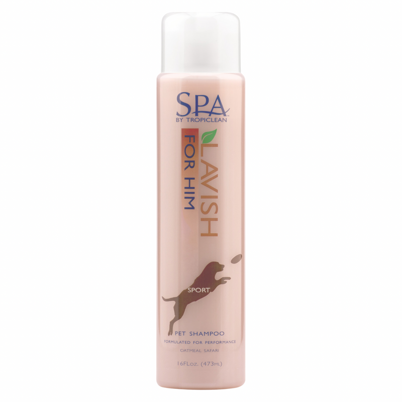 Spa pour lui - Shampooing pour animaux de compagnie - Formulé pour la performance (safari à l'avoine) - 16 oz / 473 ml