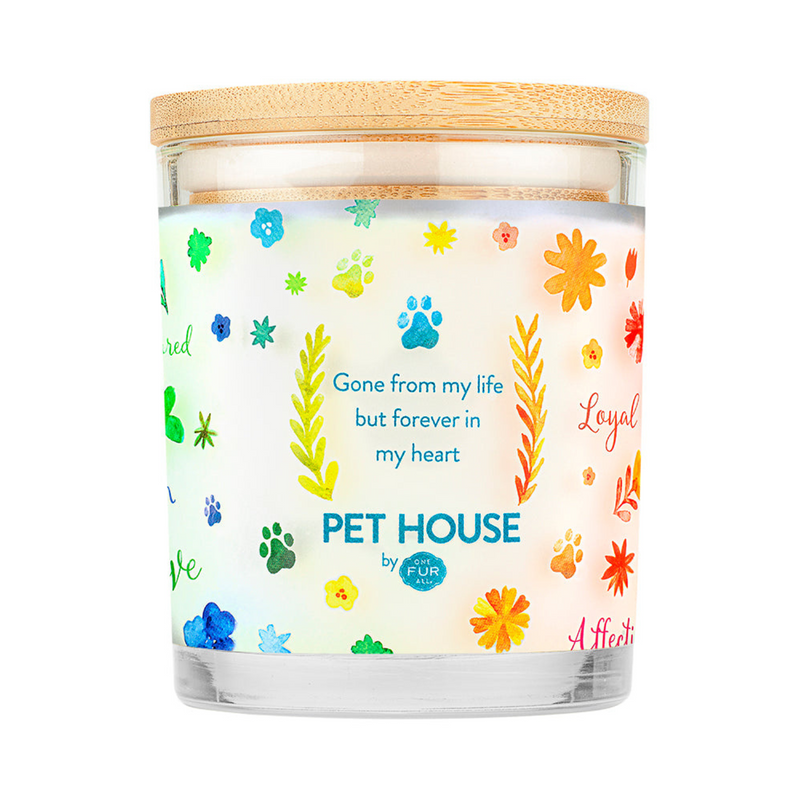 Pet House - Bougie de cire de soja 100% naturelle - Mémorial de l'aimé Furever - Grand 8,5 oz