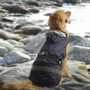 安全连帽雨衣 - 蓝色