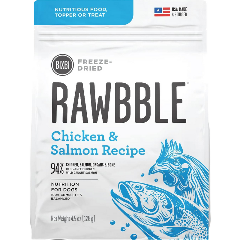 Freeze Dried Dog Food - RAWBBLE -  Chicken & Salmon Recipe