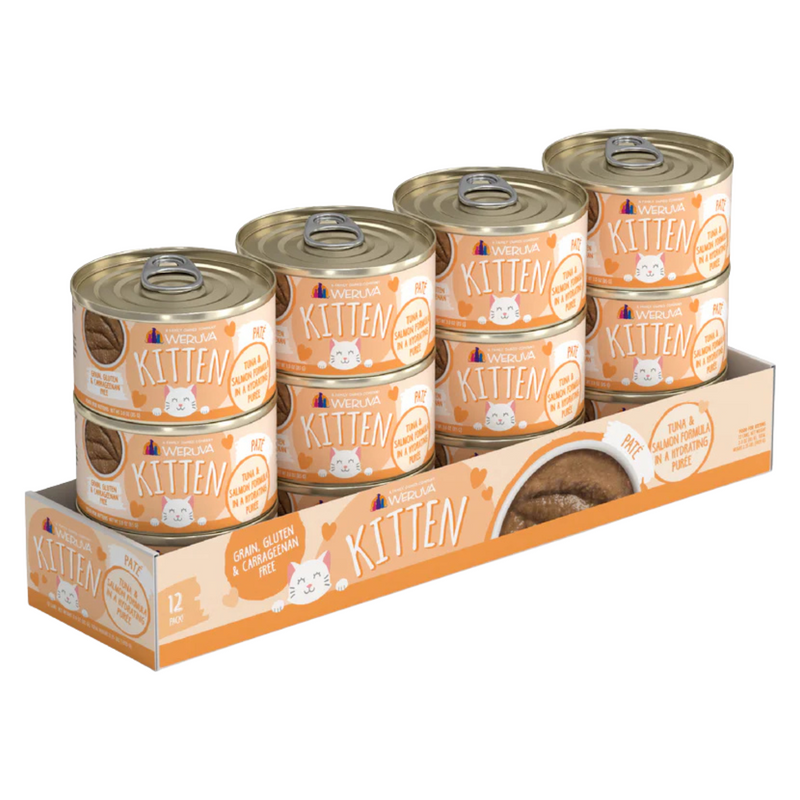 Nourriture pour chats en conserve - Formule de thon et de saumon dans une purée hydratante - 3 oz