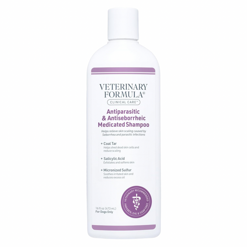 Shampooing médicamenteux antiparasite et antisborrhéique - 16 Floz