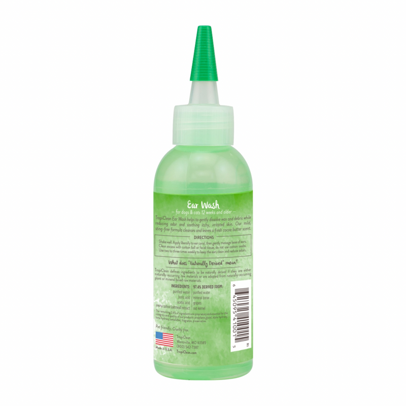 Alcohol Free Ear Wash For Dogs & Cats - 4 fl oz