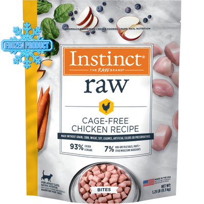 Frozen Raw Cat Food - Cage Free Chicken Bites - Adult
