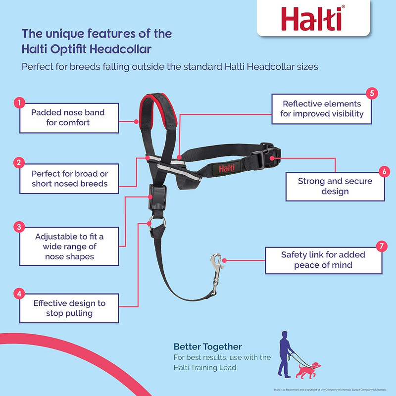 Halti Dog Training Anti-Pull Optifit Headcollar