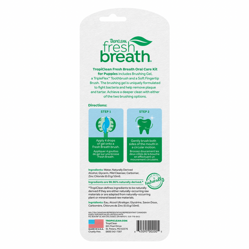 Dog Dental Health - FRESH BREATH - Oral Care Kit - Puppy