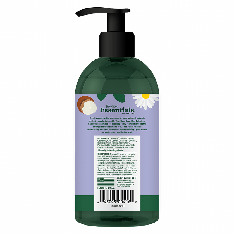 Dog & Cat Shampoo - ESSENTIALS - Shea Butter Soothing - 16 fl oz