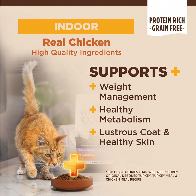 Dry Cat Food - CORE+, Grain Free Chicken & Turkey - INDOOR Adult