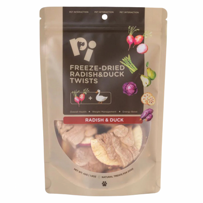 Freeze Dried Dog Treat - Radish & Duck Twists - 42 g