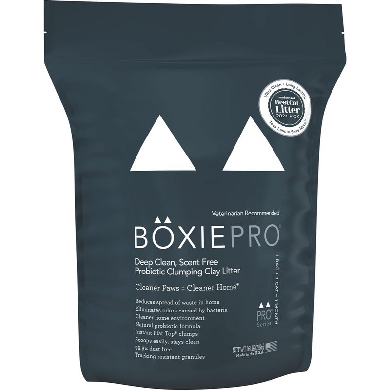 BOXIE PRO - Deep Clean, Scent Free Probiotic Clumping Clay Litter
