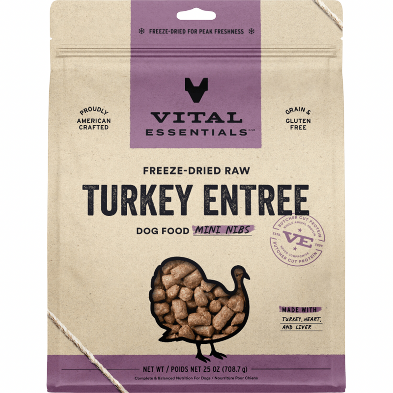 Freeze Dried Dog Food - Turkey Entree - Mini Nibs