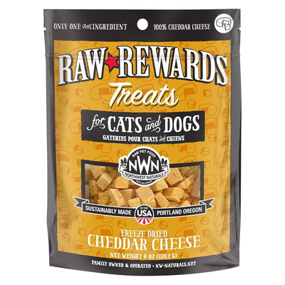 Freeze Dried Treat for Dogs & Cats - RAW REWARDS - Cheddar Cheese - 6 oz