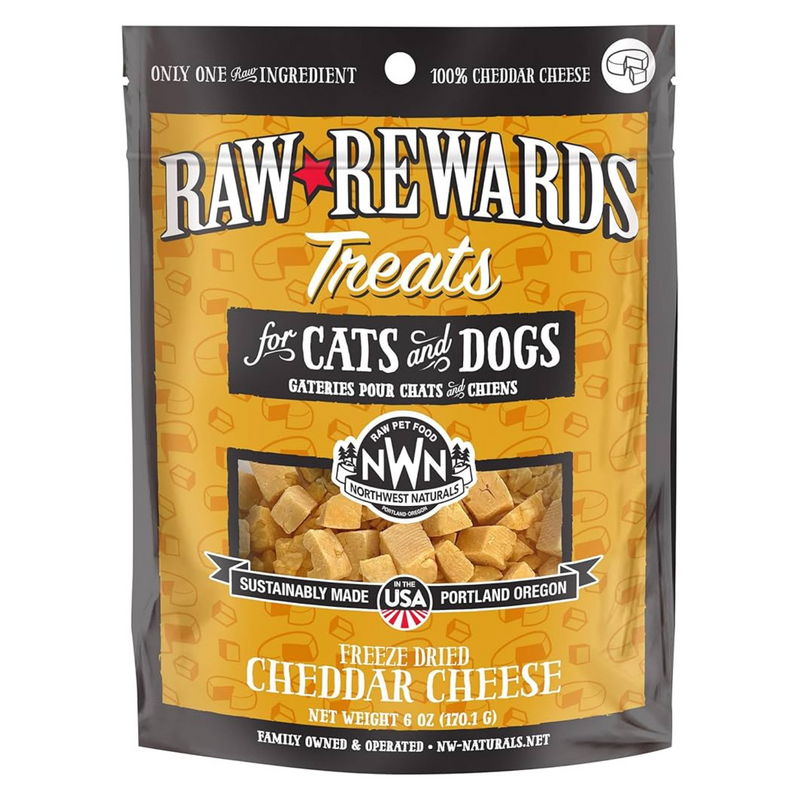 Freeze Dried Treat for Dogs Cats RAW REWARDS Cheddar Cheese