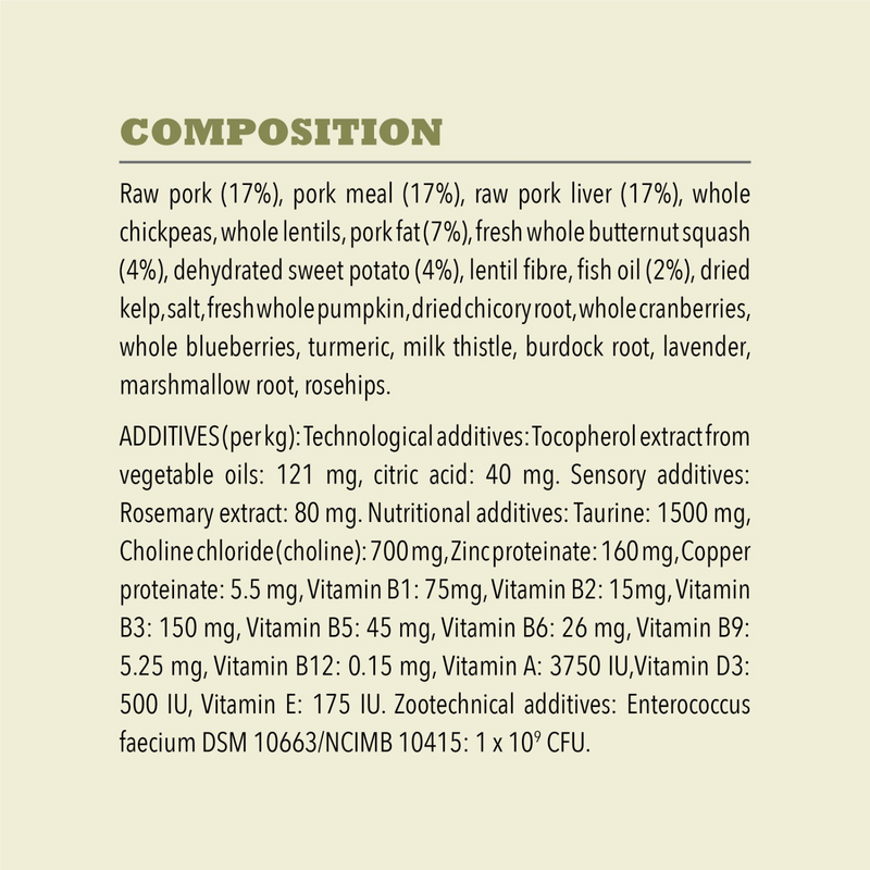 Dry Dog Food - SINGLES - Limited Ingredient Diet - Pork with Squash Recipe