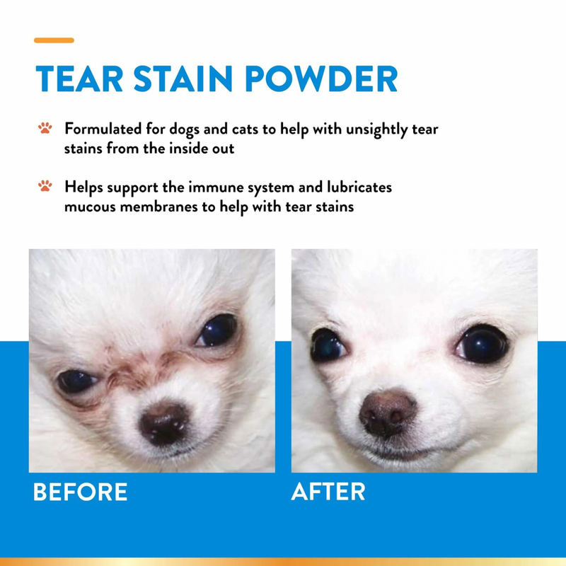 Dog & Cat Supplement - Tear Stain - Helps Eliminate Tear Stains + Lutein - 7 oz powder