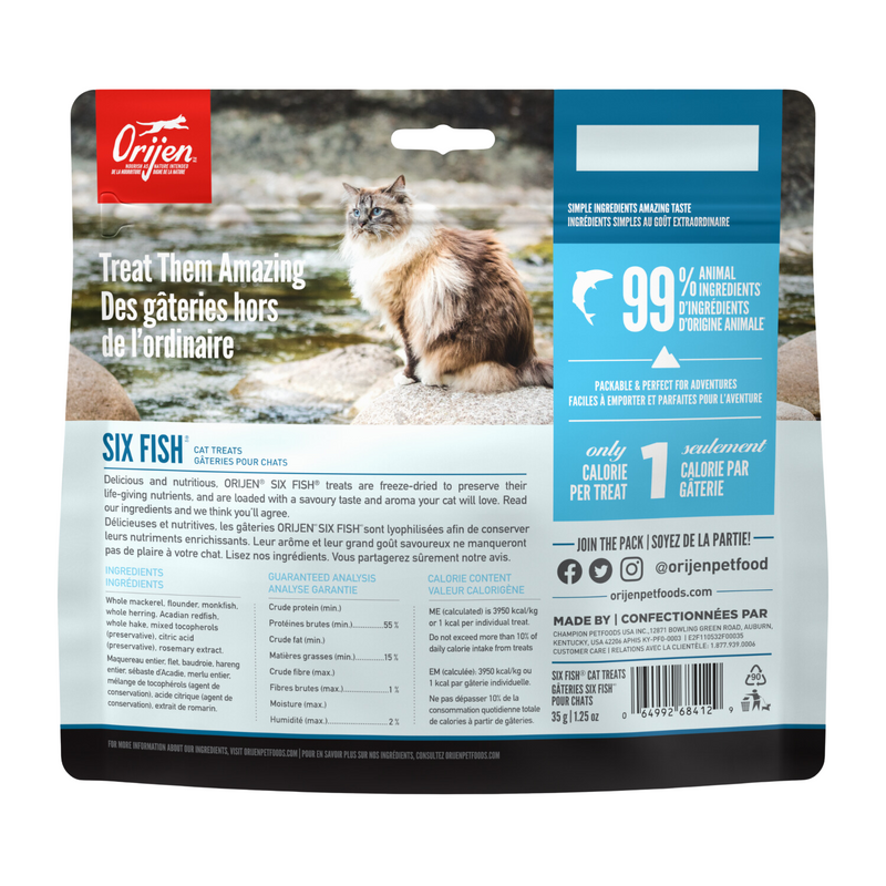 Freeze Dried Cat Treat - Six Fish - 35 g