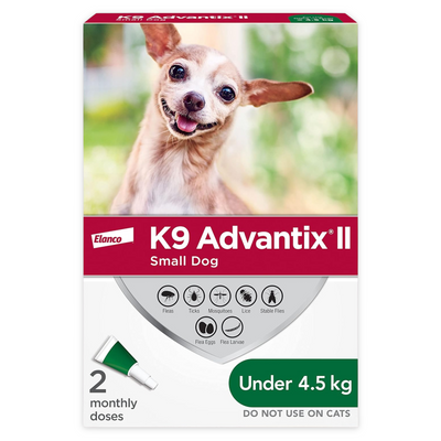 犬用 K9 Advantix II 外用驱虫药 - 4.5公斤或以下