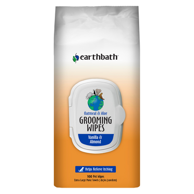 Dog & Cat Grooming Wipes - Oatmeal & Aloe (Vanilla & Almond) - 100 ct