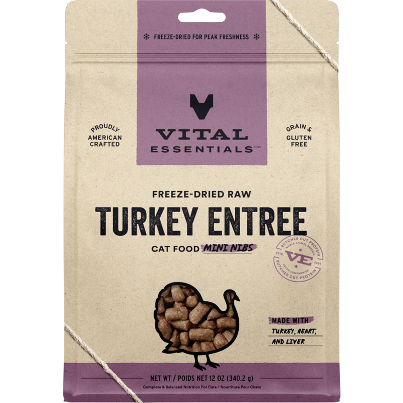 Freeze Dried Cat Food - Turkey Entree - Mini Nibs