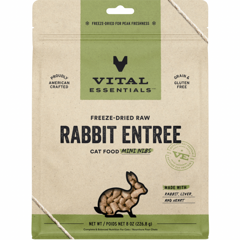 Freeze Dried Cat Food - Rabbit Entree - Mini Nibs