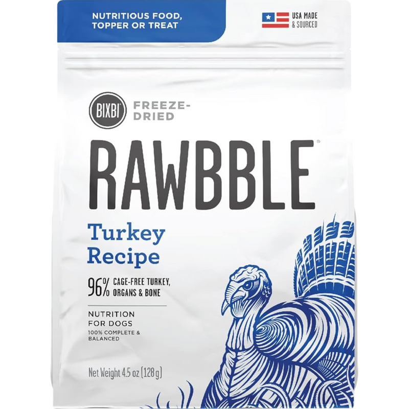 Freeze Dried Dog Food - RAWBBLE -  Turkey Recipe