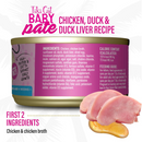 Canned Cat Food - BABY Pâté - Chicken, Duck & Duck Liver - Kitten