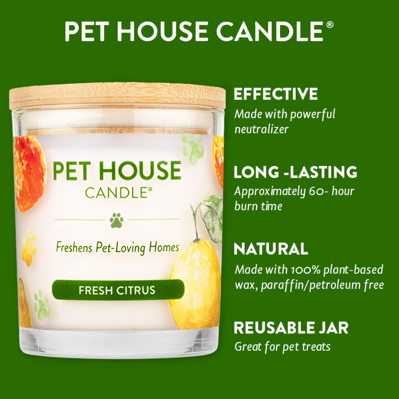 100% Plant-Based Wax Candle, Fresh Citrus - 9 oz