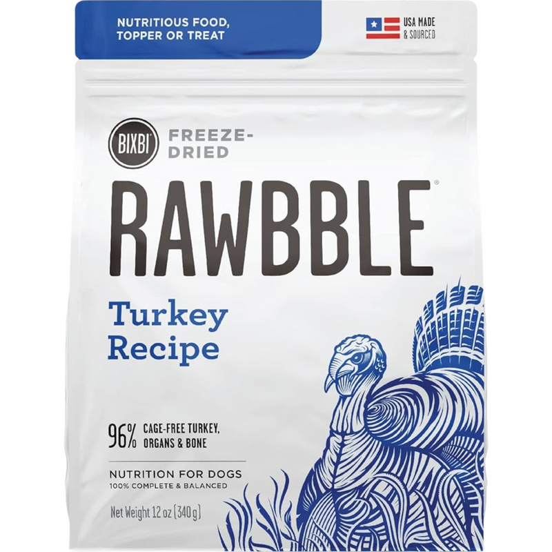 Freeze Dried Dog Food - RAWBBLE -  Turkey Recipe