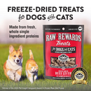 Freeze Dried Treat for Dogs & Cats - RAW REWARDS - Beef Liver