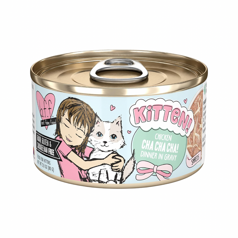 Canned Cat Food - BFF KITTEN - Chicken Cha Cha Cha! - in Gravy - 2.8 oz