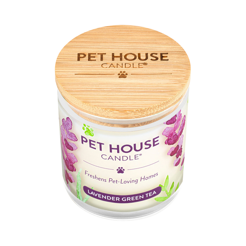 Pet House - 100% de cire de soja naturel Bougie - Lavande Thé Vert - Grand 8,5 oz