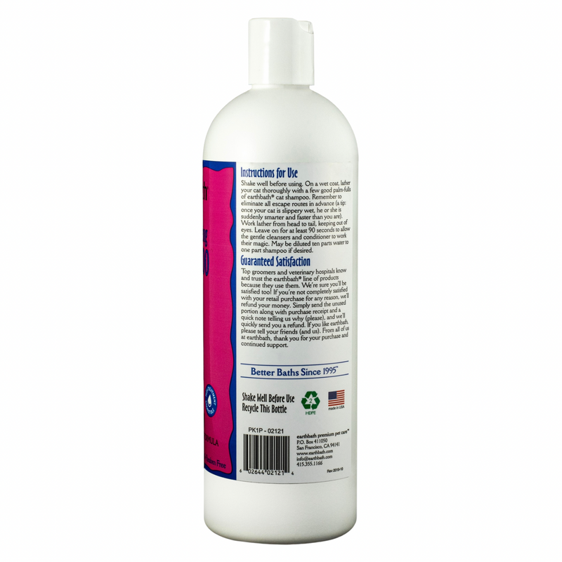 Shampooing de chat, shampooing de conditionnement 2 en 1 (cerise sauvage légère), 16 fl oz