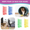Bouncy Cat Toy - Colorful Springs - Wide - 10 pk