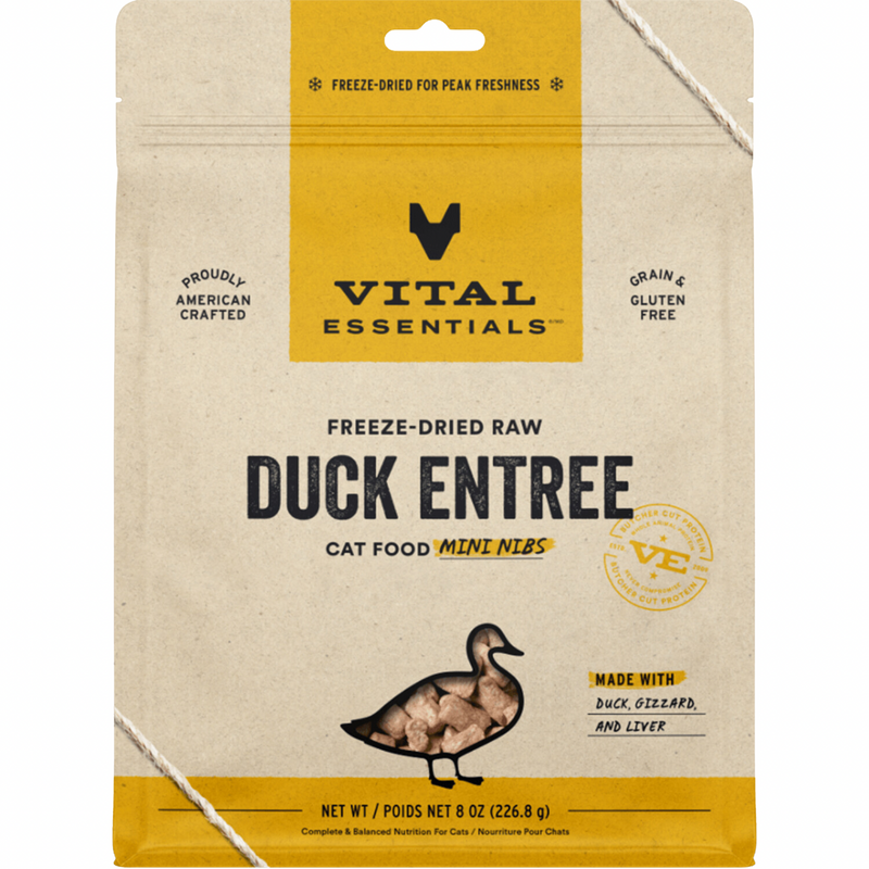 Freeze Dried Cat Food - Duck Entree - Mini Nibs