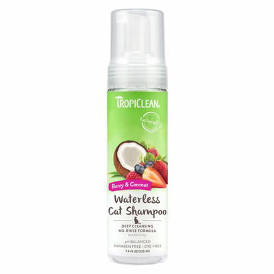 Shampooing de chat sans eau - Nettoyage profond (Berry & Coconut) - 7,4 oz