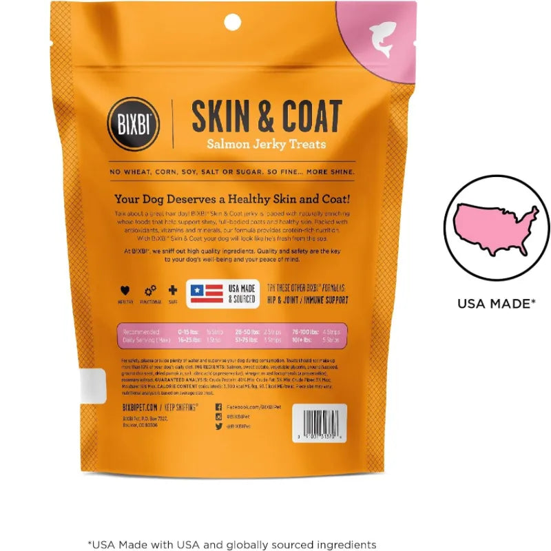 Jerky Dog Treat - SKIN & COAT - Salmon Jerky