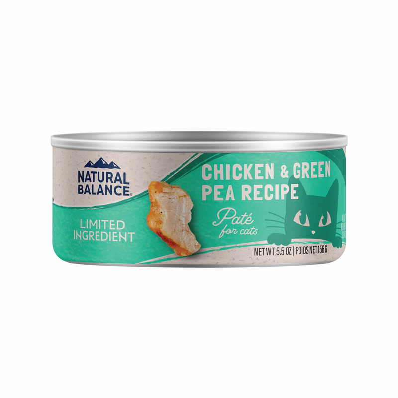 Canned Cat Food - Limited Ingredient - Chicken & Green Pea Recipe - 5.5 oz